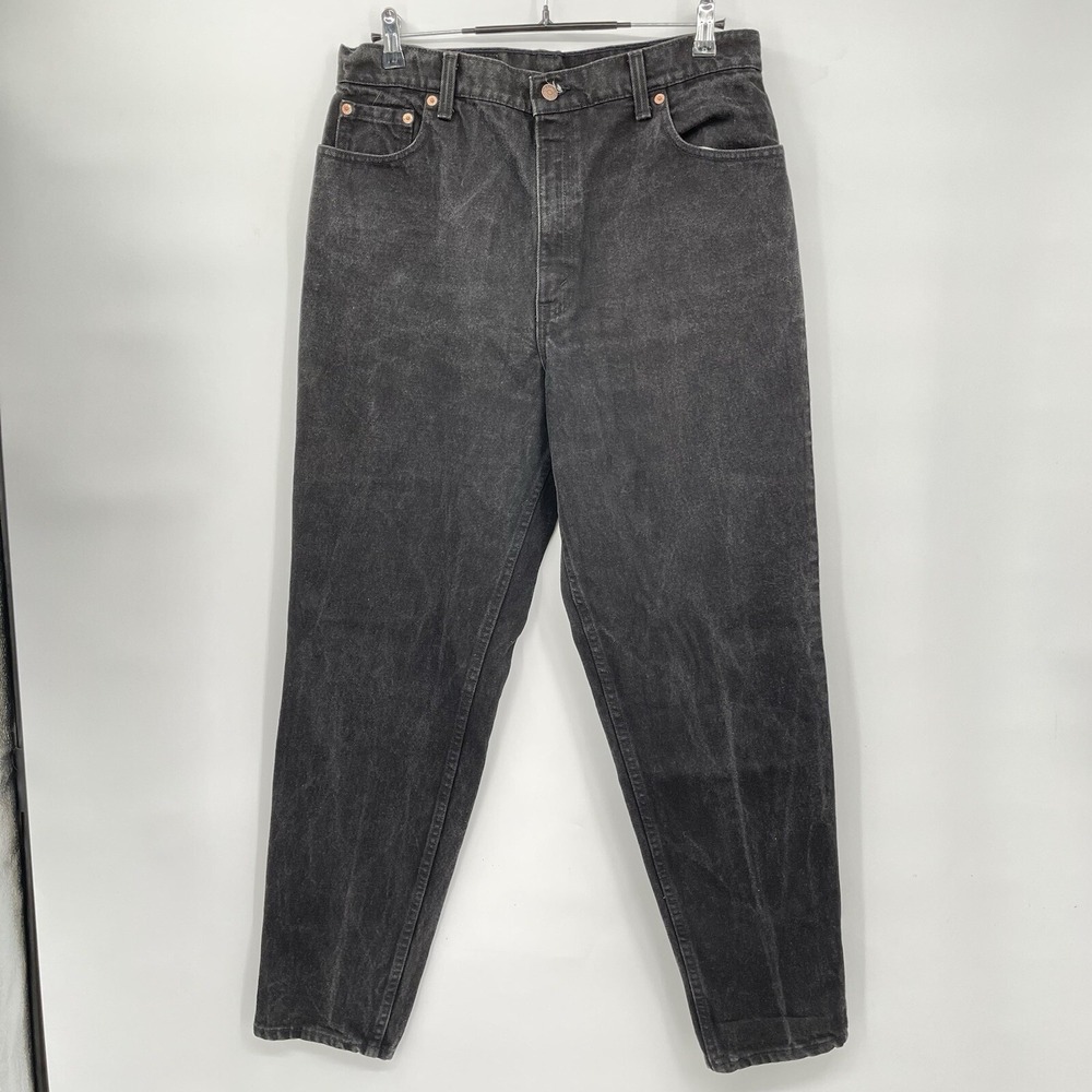 Levi's 16 551 Relaxed Fit Tapered Leg Jeans Women Black Vintage Made in USA